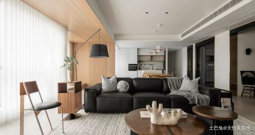 128㎡現代簡約三居橫廳設計賞析 通透格局與細膩質感的生活美學